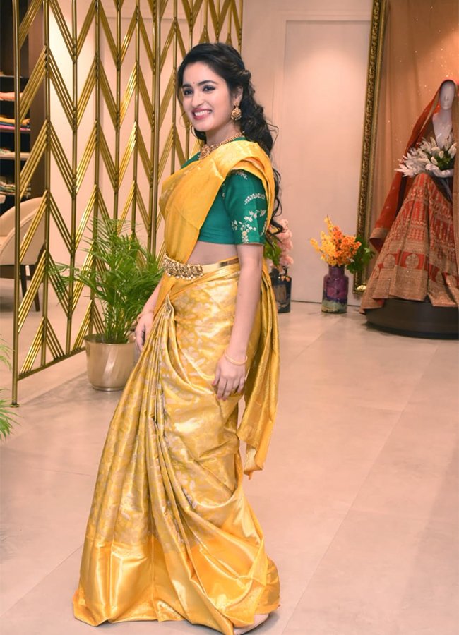 Telugu Actress Rathika Rose Stills in Yellow Saree